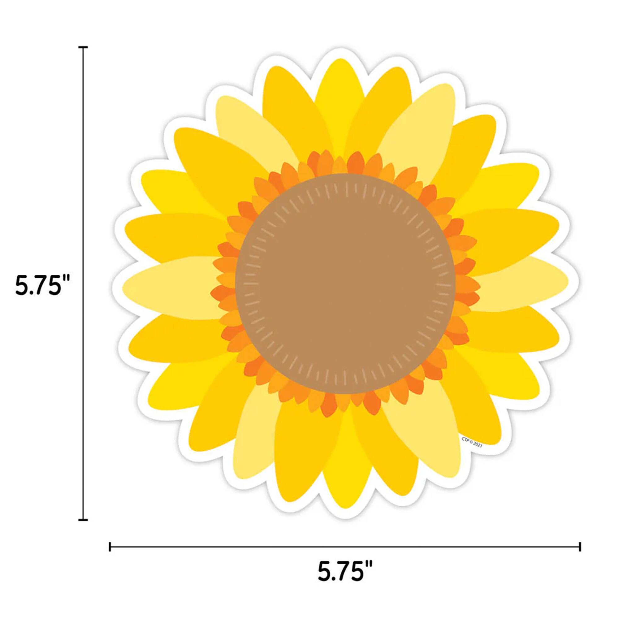 Creative Teaching Press® 6" Sunflower Designer Cut-Outs, 3 Packs of 36